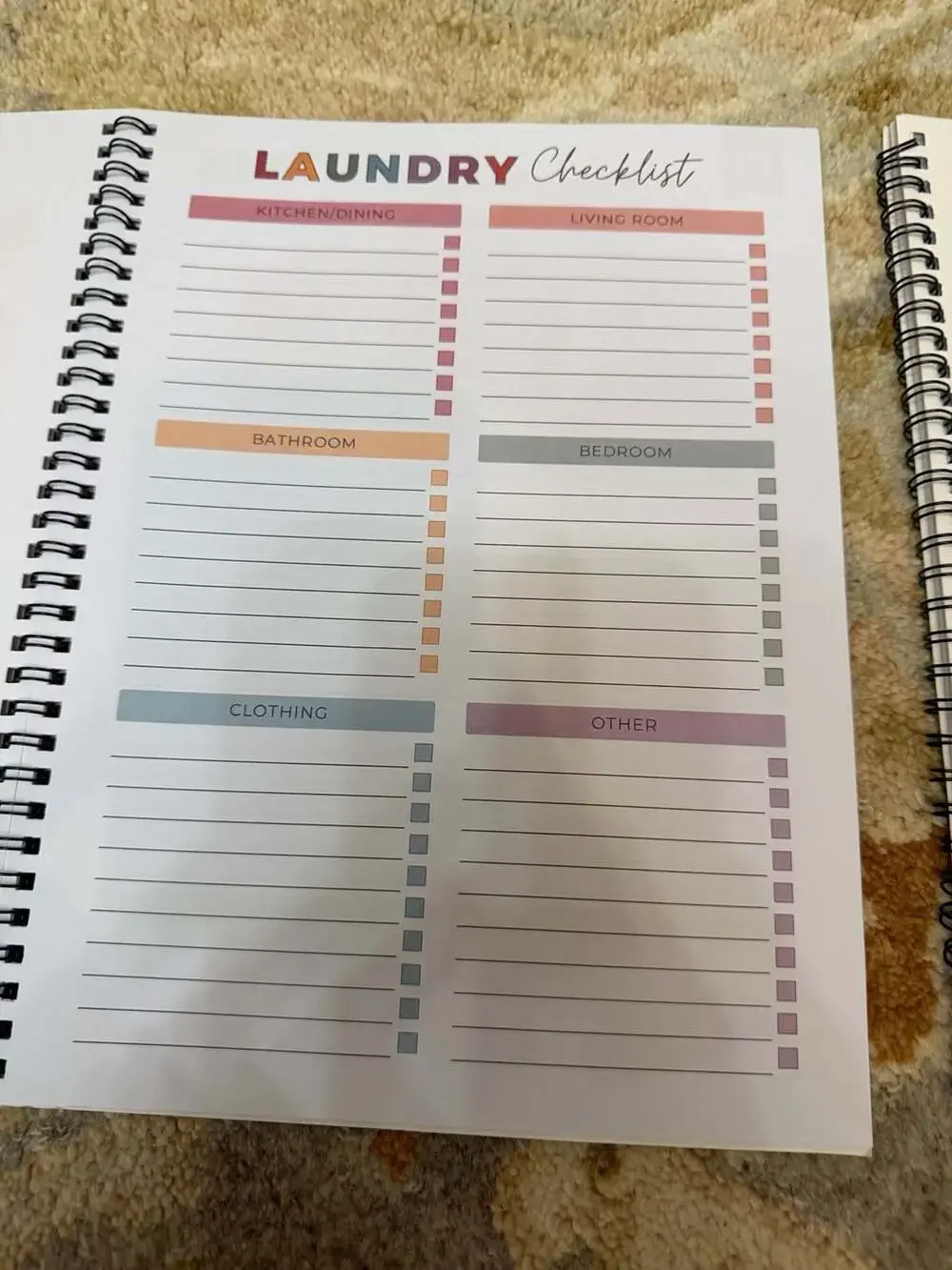 ADHD Cleaning Planner Spiral-Bound Household Schedule and Checklist Notebook
